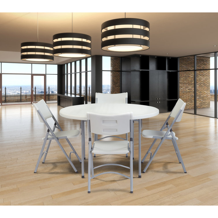 National Public Seating Folding Table with 5 Chairs Wayfair.ca